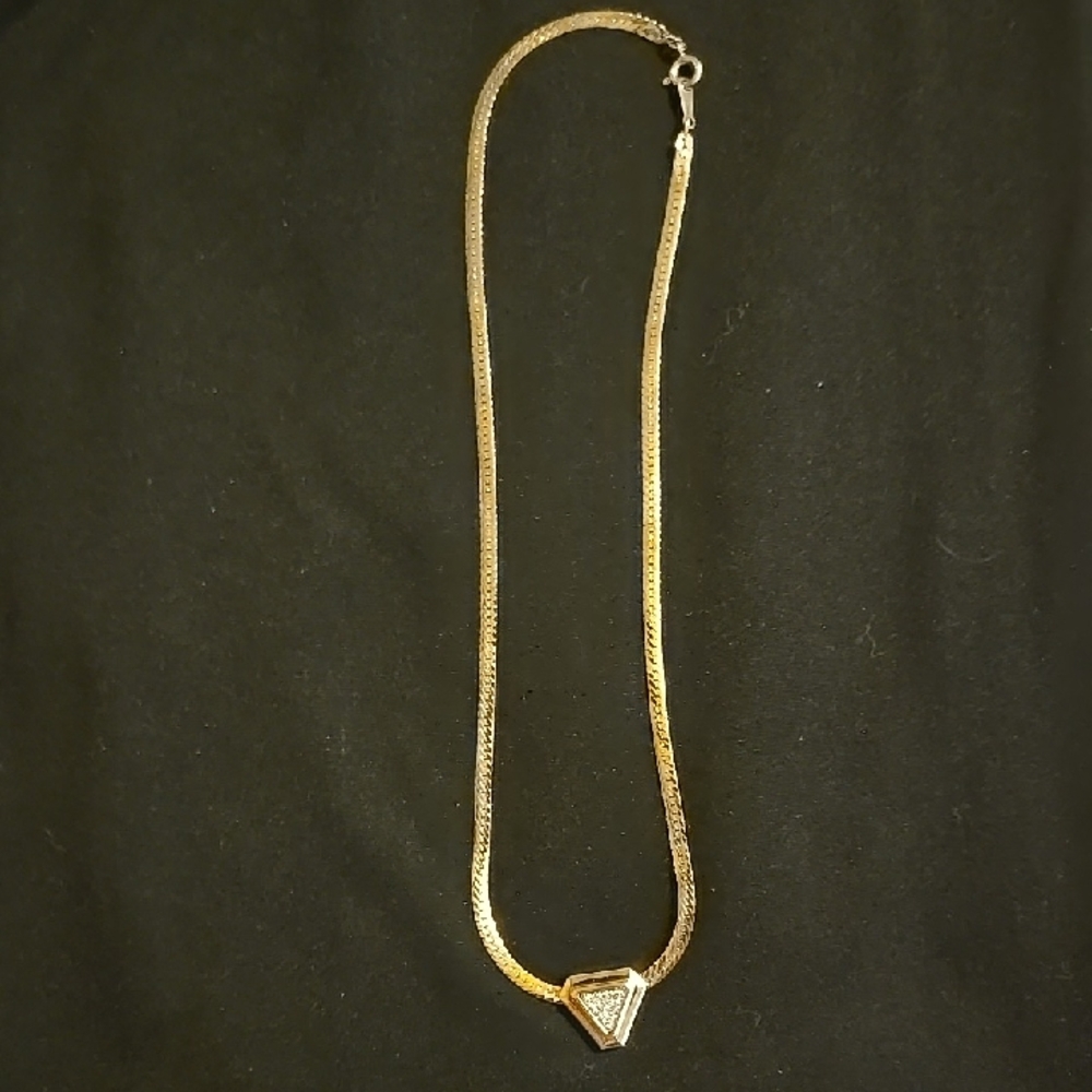 Avon Vntg Rhinestone Slide Necklace 420